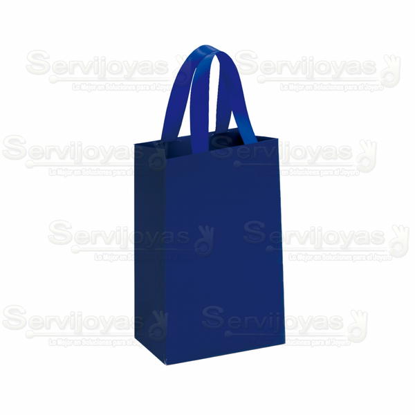 BOLSA DE PAPEL MATE JUMBO CON LISTÓN -AZUL Medidas: 33x13x40cm 2816.BL