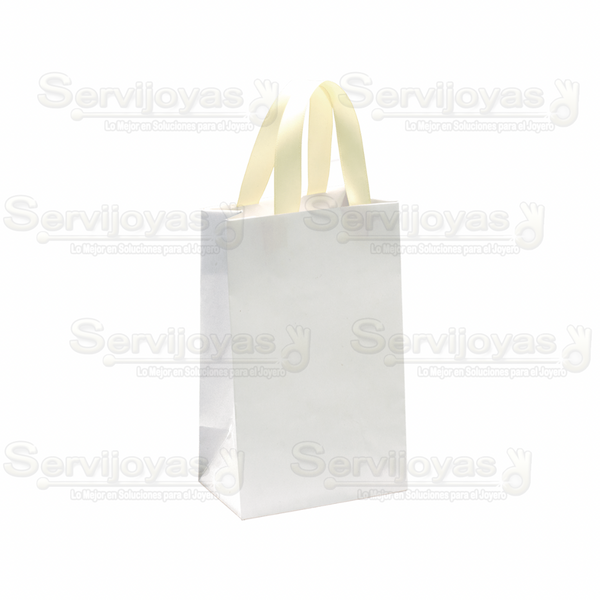 BOLSA DE PAPEL MATE JUMBO CON LISTÓN -BLANCO Medidas: 33x13x40cm 2816.WH