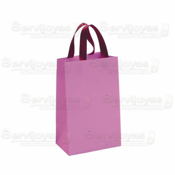 BOLSA DE PAPEL MATE JUMBO CON LISTÓN -LILA Medidas: 33x13x40cm 2816.VT
