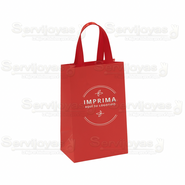 BOLSA DE PAPEL MATE JUMBO CON LISTÓN -ROJO Medidas: 33x13x40cm 2816.RD