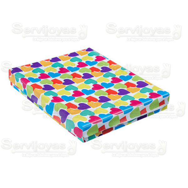 Caja Fancy Collar Grande (8 pzs, colores surtidos) Medidas: 14.2x17.9x2.5cm 1177