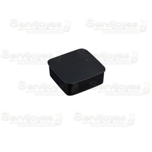 Caja Fina de Plástico Mediana Negra (12 pzs) Medidas: 6x6x2.5cm 1221