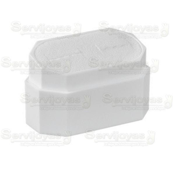 Caja Exhibidor de Plástico Argollas Inserto Blanco (20 pzas) Medidas: 7.4x4x3.3cm 1274