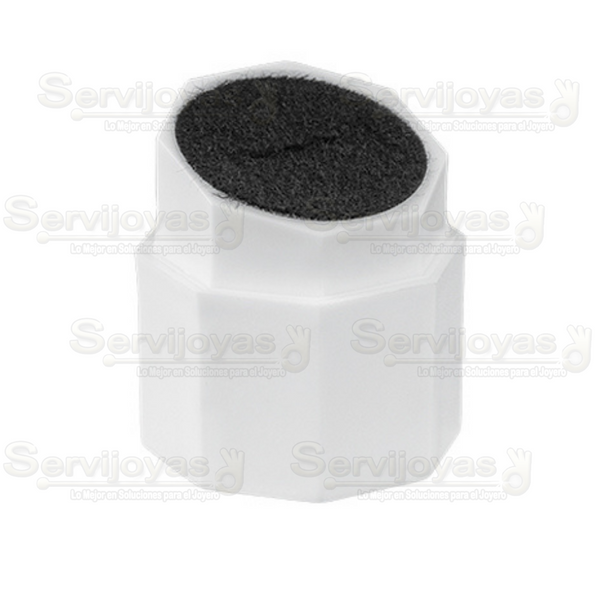 Caja Exhibidor de Plástico Anillo Inserto Negro (24 pzas) Medidas: 4x4x3.3cm 1283