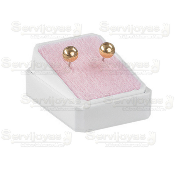 Caja Exhibidor de Plástico Broqueles Inserto Rosa (36 pzas) Medidas: 4x3x1.6cm 1290