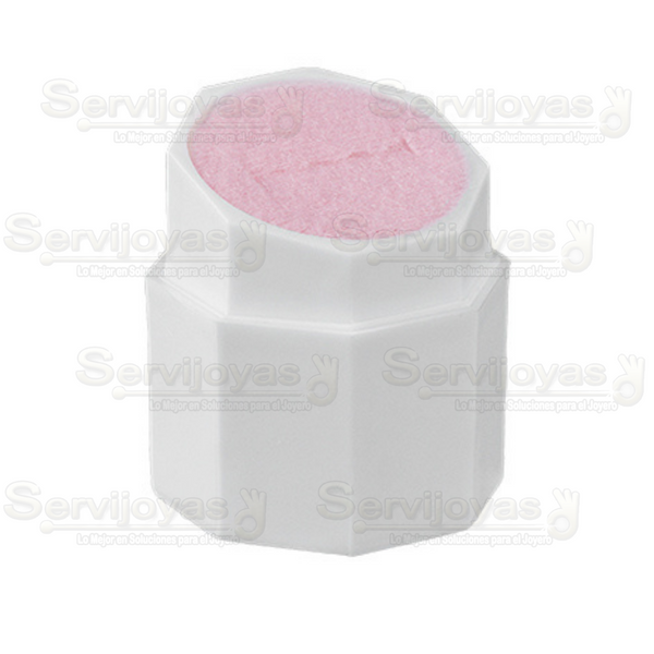 Caja Exhibidor de Plástico Anillo Inserto Rosa (24 pzas) Medidas: 4x4x3.3cm 1293