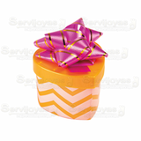 Caja Sombrero Chevron Moño Grande 1308
