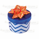 Caja Sombrero Chevron Moño Grande 1308