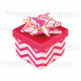 Caja Sombrero Chevron Moño Grande 1308