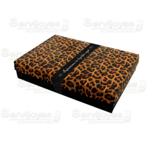 Caja Armable Leopardo Para Collar 1356.LE