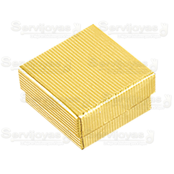 Caja De Cartón Glam Mini Dorada Para Broqueles Medidas: 3.8x3.8x2cm 1400.GD