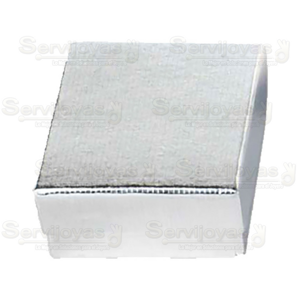 Caja De Cartón Glam Mini Plata Para Broqueles Medidas: 3.8x3.8x2cm 1400.SL