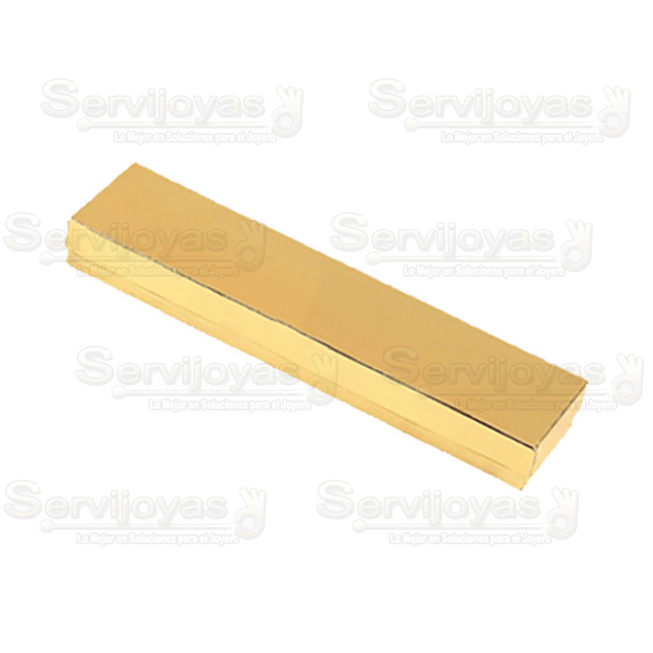 Caja De Cartón Glam Dorada Para Pulsera Medidas: 22x5x2.5cm 1404.GD
