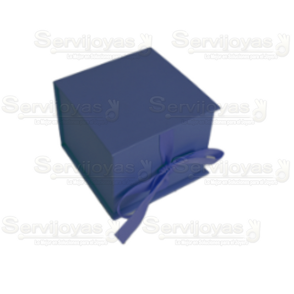 CAJA MURANO PARA RELOJ AZUL MARINO Medidas: 8.5x8.5x7cm 1434.NB