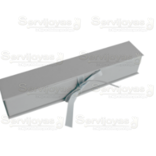 CAJA MURANO PARA PULSERA GRIS Medidas: 22x8.5x7cm 1435.GY