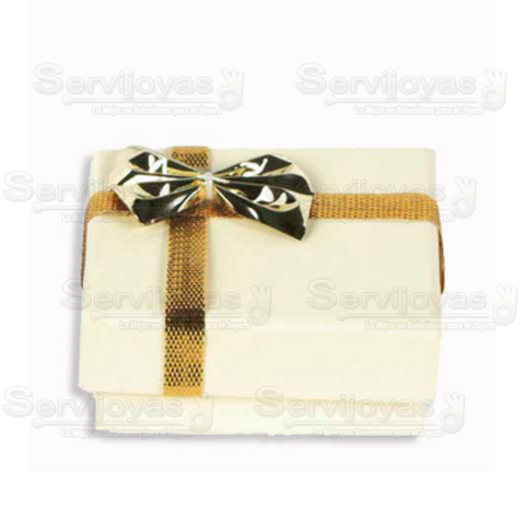Caja Regalo Aretes Chicos Crema 1602.CR