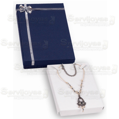 Caja Regalo Aretes/Cadena Azul 1603.BL