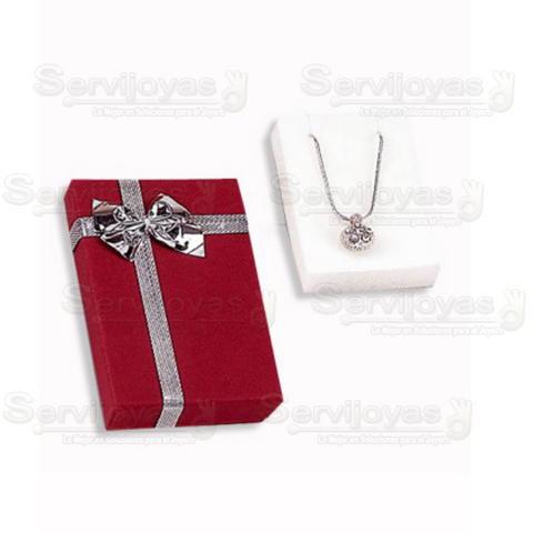 Caja Regalo Aretes/Cadena Rojo 1603.RD