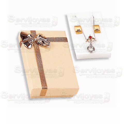 Caja Regalo Juego/Dije Crema 1604.CR