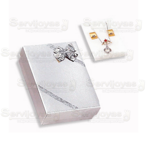 Caja Ribbon Juego/Dije Plata Medidas: 6.8x9.4x2.9cm 1804.SL