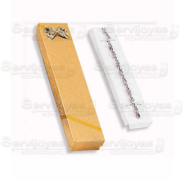 Caja Ribbon Pulsera Dorada  Medidas: 4x19.8x2.5cm 1805.GD