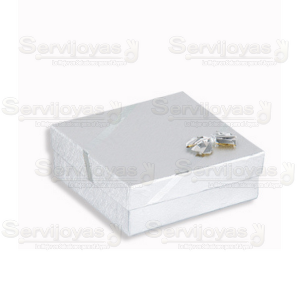 Caja Ribbon para Aro Plata Medidas: 8.7x8.7x3cm 1807.SL