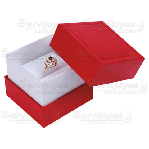 Caja Venecia Roja para Anillo 1831.RD
