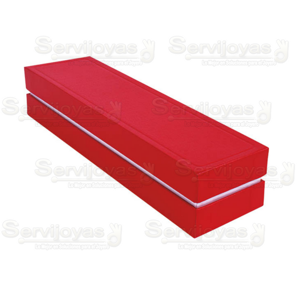 Caja Venecia Roja para Pulsera Medidas: 24x6x4.5cm 1835.RD