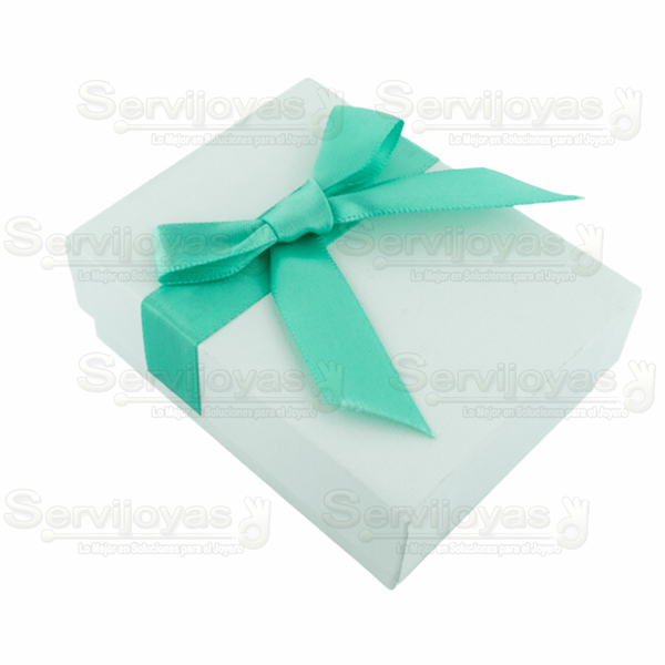 Caja Capri Para Juego Blanca Moño Aqua Medidas: 9x7x4cm 1862.AQ