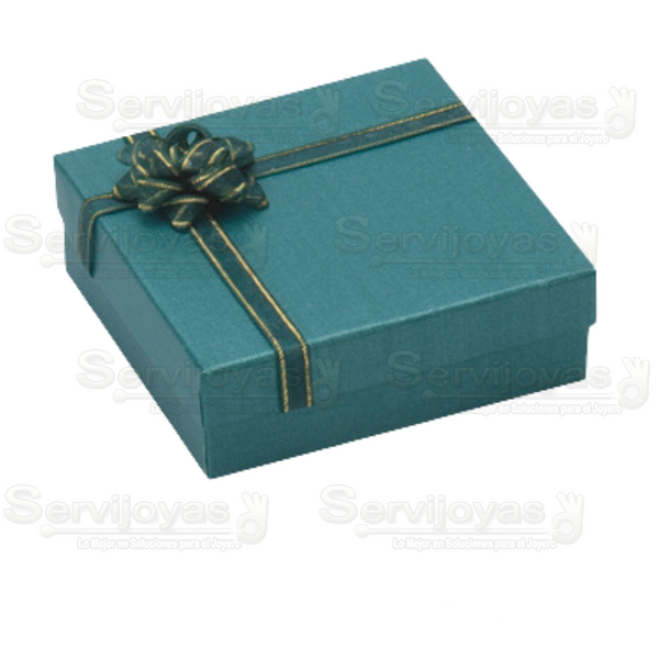 Caja Cuadrada Aro Fashion (24 pzs, colores surtidos) Medidas: 8.7x8.7x3cm 1957