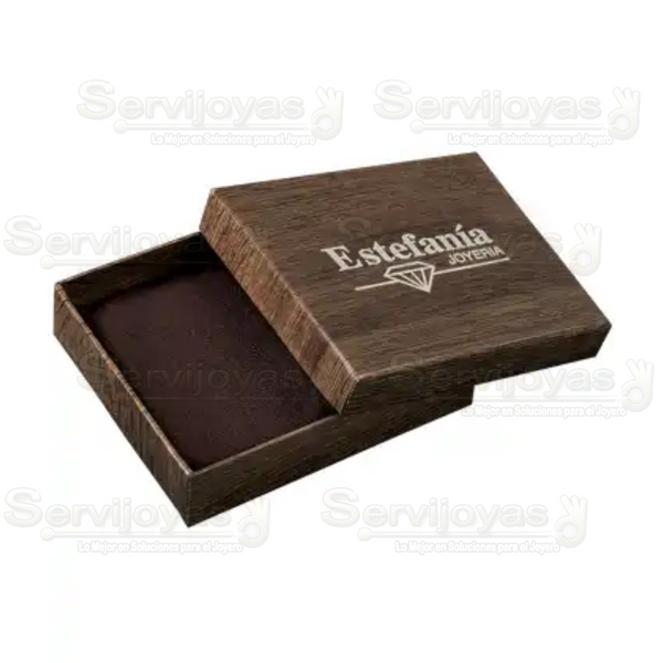 Caja Forest Cuadrada Juego Cadena con Dije 1323