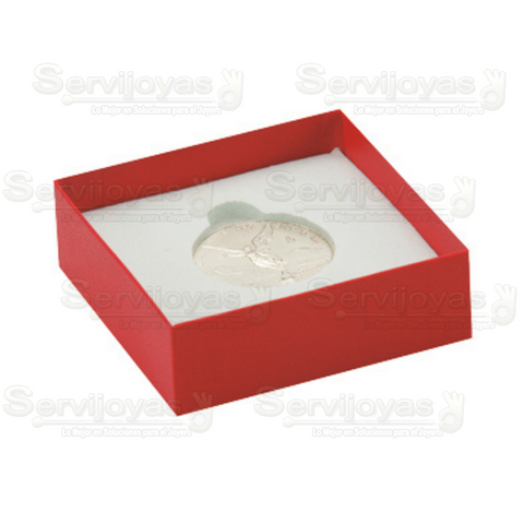 Caja Carte Carton Onza Plata 40mm Rojo 2210.RD