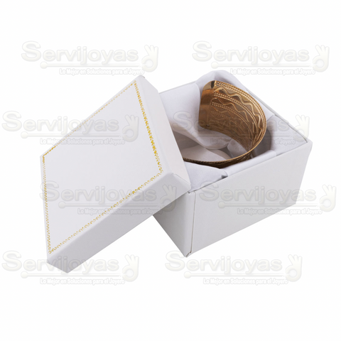 Caja Carte Carton Cuadrada Alta Brazalete/Reloj Blanco 2211.WH