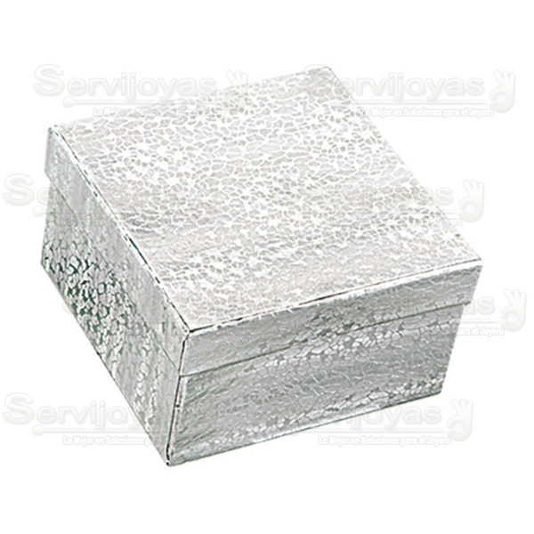 Caja Comet Cuadrada Alta Plata Medidas: 8.8x8.8x5.4cm 1109.SL