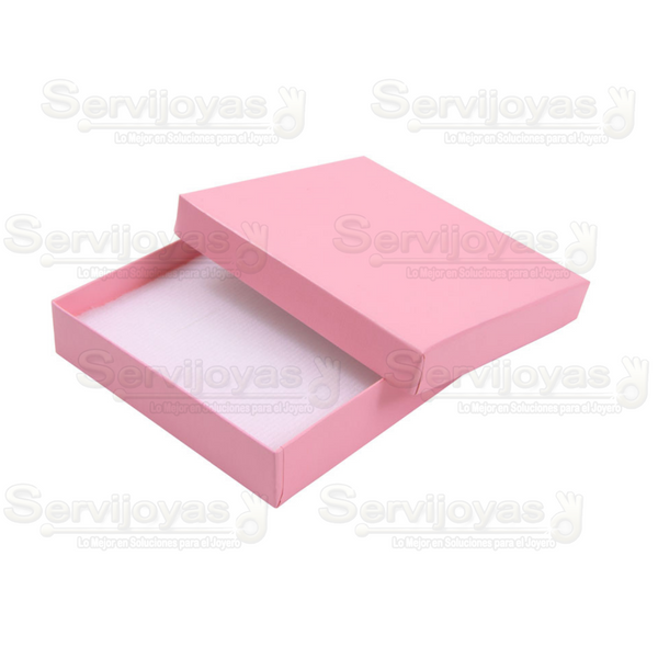 Caja cuadrada para Juego Grande Lino Rosa Medidas: 10.2x9.2x2.5cm 1493.PK