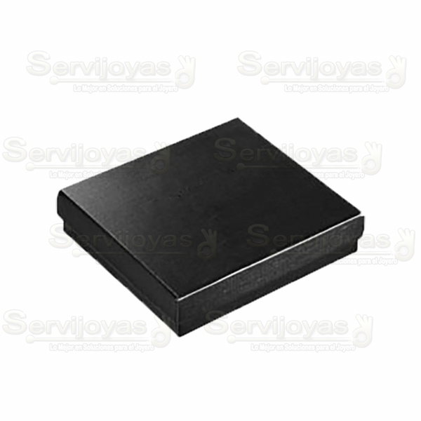 Caja Cuadrada para Juego Grande Lino Negra Medidas: 10.2x9.2x2.5cm 1493.BK