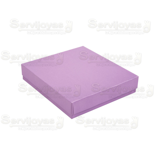 Caja Cuadrada para Juego Grande Lino Violeta Medidas: 10.2x9.2x2.5cm 1493.VT