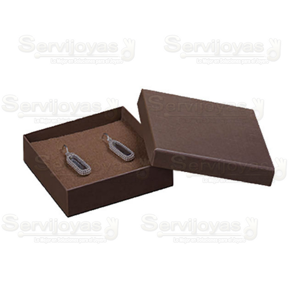 Caja Cuadrada para Juego Grande Lino Cafe Medidas: 10.2x9.2x2.5cm 1493.BR