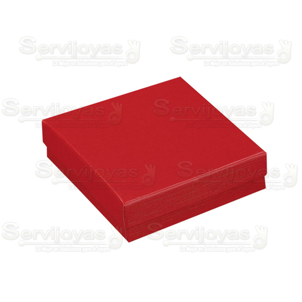 Caja Cuadrada para Juego Grande Lino Roja Medidas: 10.2x9.2x2.5cm 1493.RD