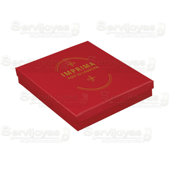 Caja para Collares Lino Rojo Medidas: 15x18.6x3cm 1495.RD