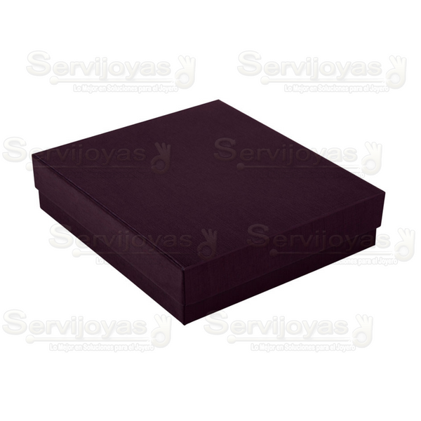 Caja para Collares Lino Morada Medidas: 15x18.6x3cm 1495.PL