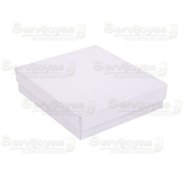 Caja para Collares Lino Blanca Medidas: 15x18.6x3cm 1495.WH