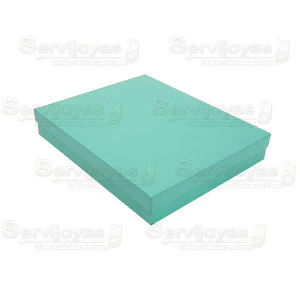 Cajas para Collares Extra Grandes Lino Aqua Medidas: 22.2x16.8x4cm 1497.AQ