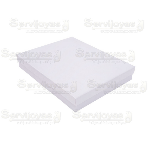 Cajas para Collares Extra Grandes Lino Blanca Medidas: 22.2x16.8x4cm 1497.WH