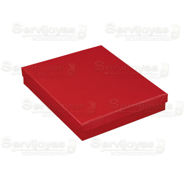 Cajas para Collares Extra Grandes Lino Roja Medidas: 22.2x16.8x4cm 1497.RD