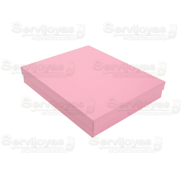Cajas para Collares Extra Grandes Lino Rosa Medidas: 22.2x16.8x4cm 1497.PK