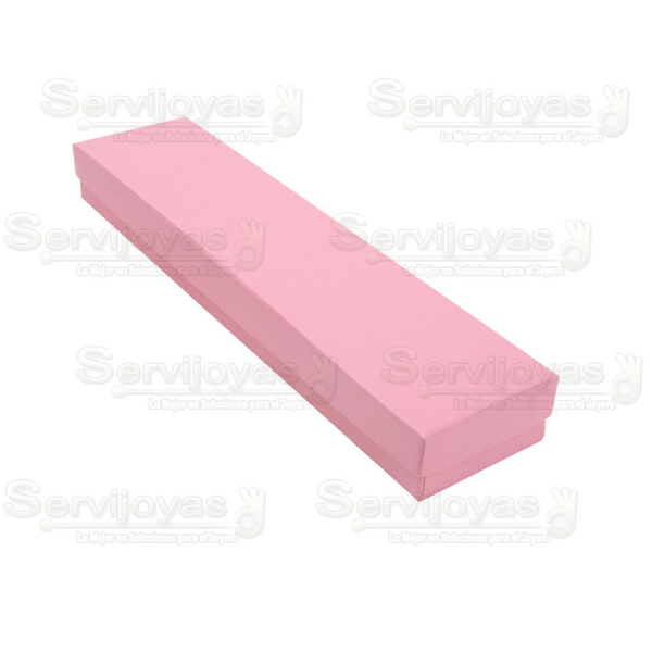Caja para Pulseras Lino Rosa Medidas: 22x5x2.5 1494.PK