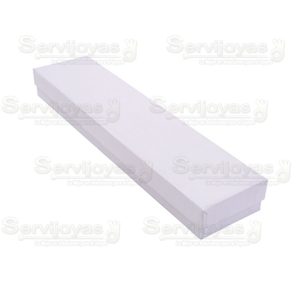 Caja para Pulseras Lino Blanca Medidas: 22x5x2.5 1494.WH