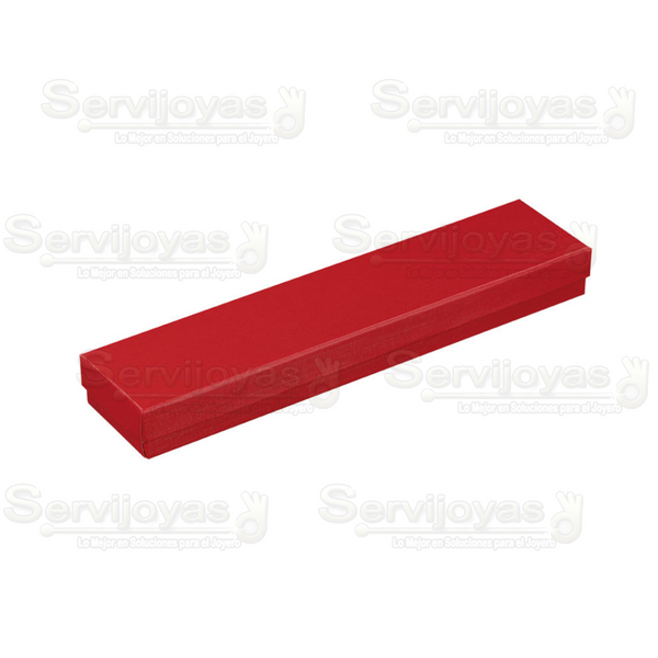 Caja para Pulseras Lino Roja Medidas: 22x5x2.5 1494.RD