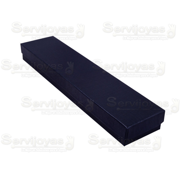 Caja para Pulseras Lino Azul Marino Medidas: 22x5x2.5 1494.NB